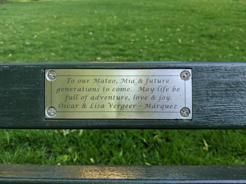 I saw this bench in Central Park