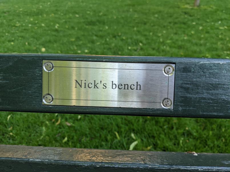 I saw this bench in Central Park