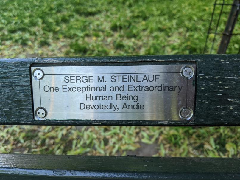 I saw this bench in Central Park