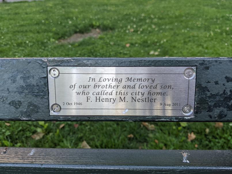 I saw this bench in Central Park