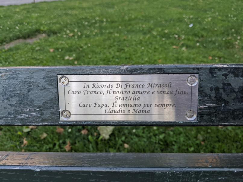 I saw this bench in Central Park