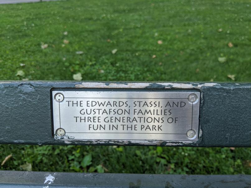 I saw this bench in Central Park