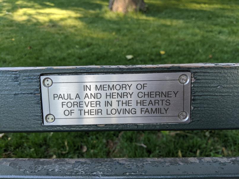 I saw this bench in Central Park