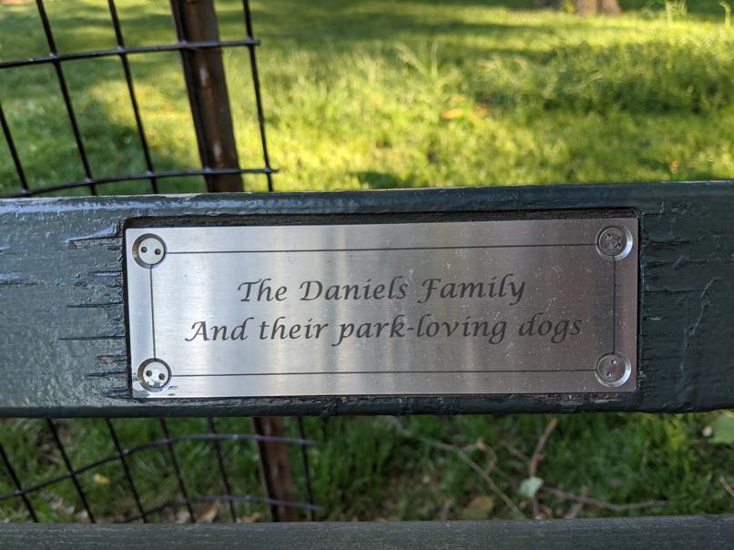 I saw this bench in Central Park