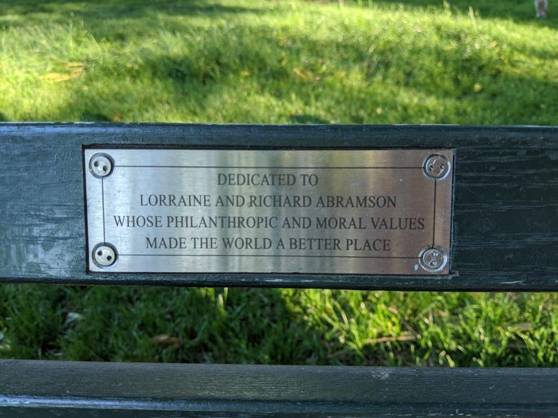 I saw this bench in Central Park