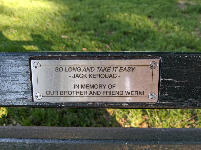 I saw this bench in Central Park