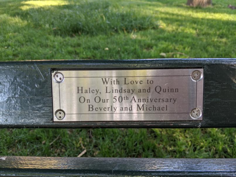 I saw this bench in Central Park