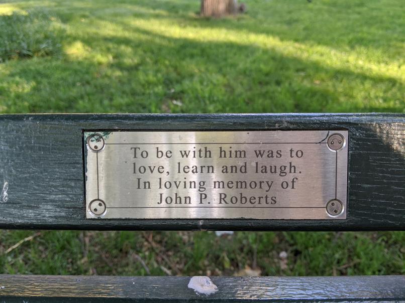 I saw this bench in Central Park