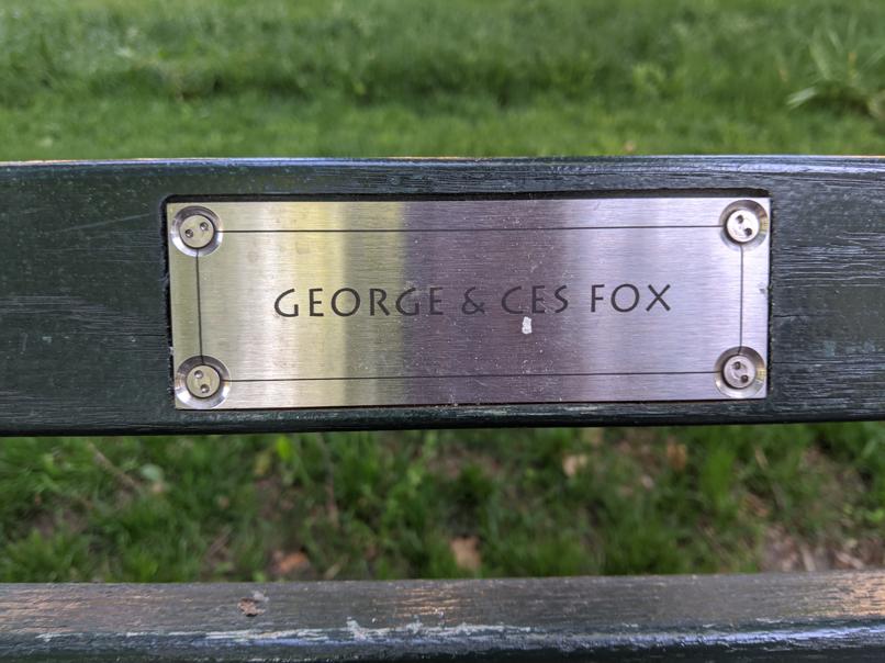 I saw this bench in Central Park