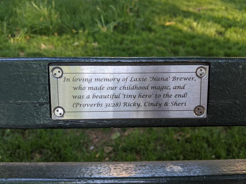 I saw this bench in Central Park