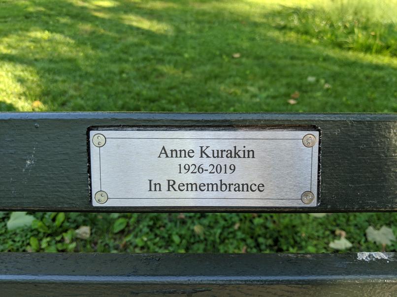 I saw this bench in Central Park