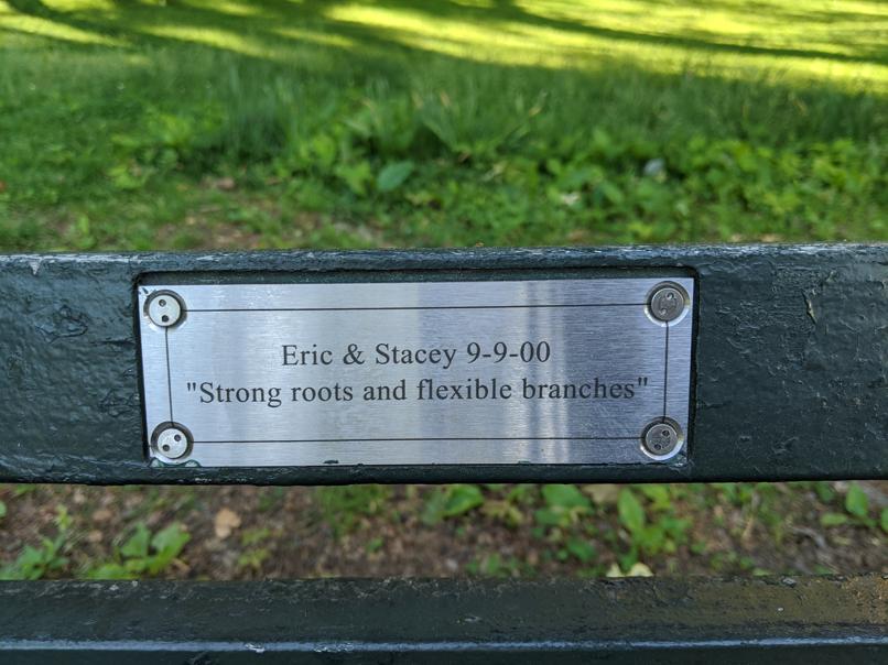 I saw this bench in Central Park