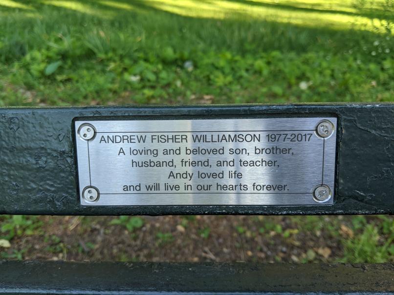 I saw this bench in Central Park