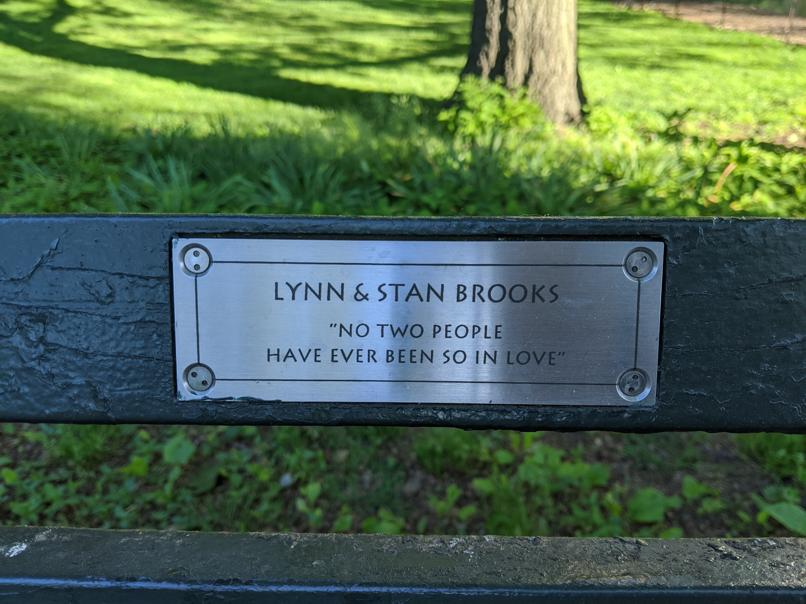 I saw this bench in Central Park