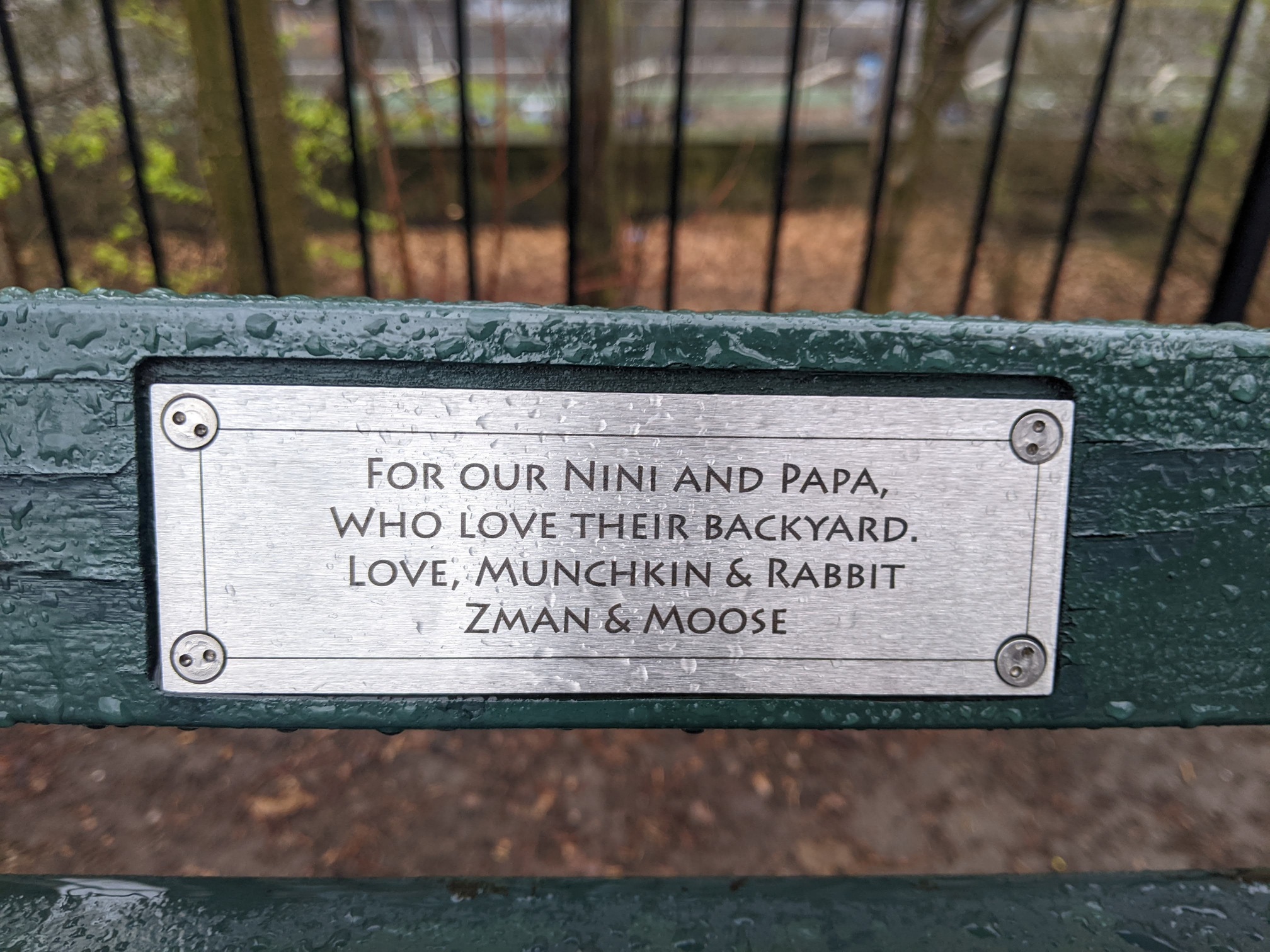 I saw this bench in Central Park