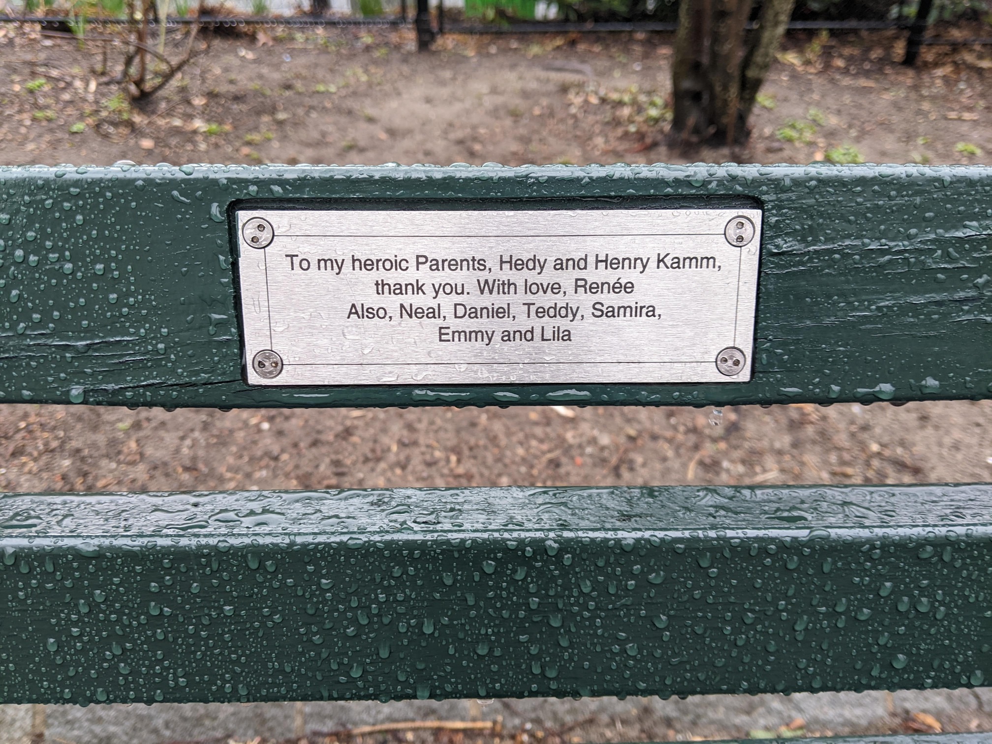 I saw this bench in Central Park