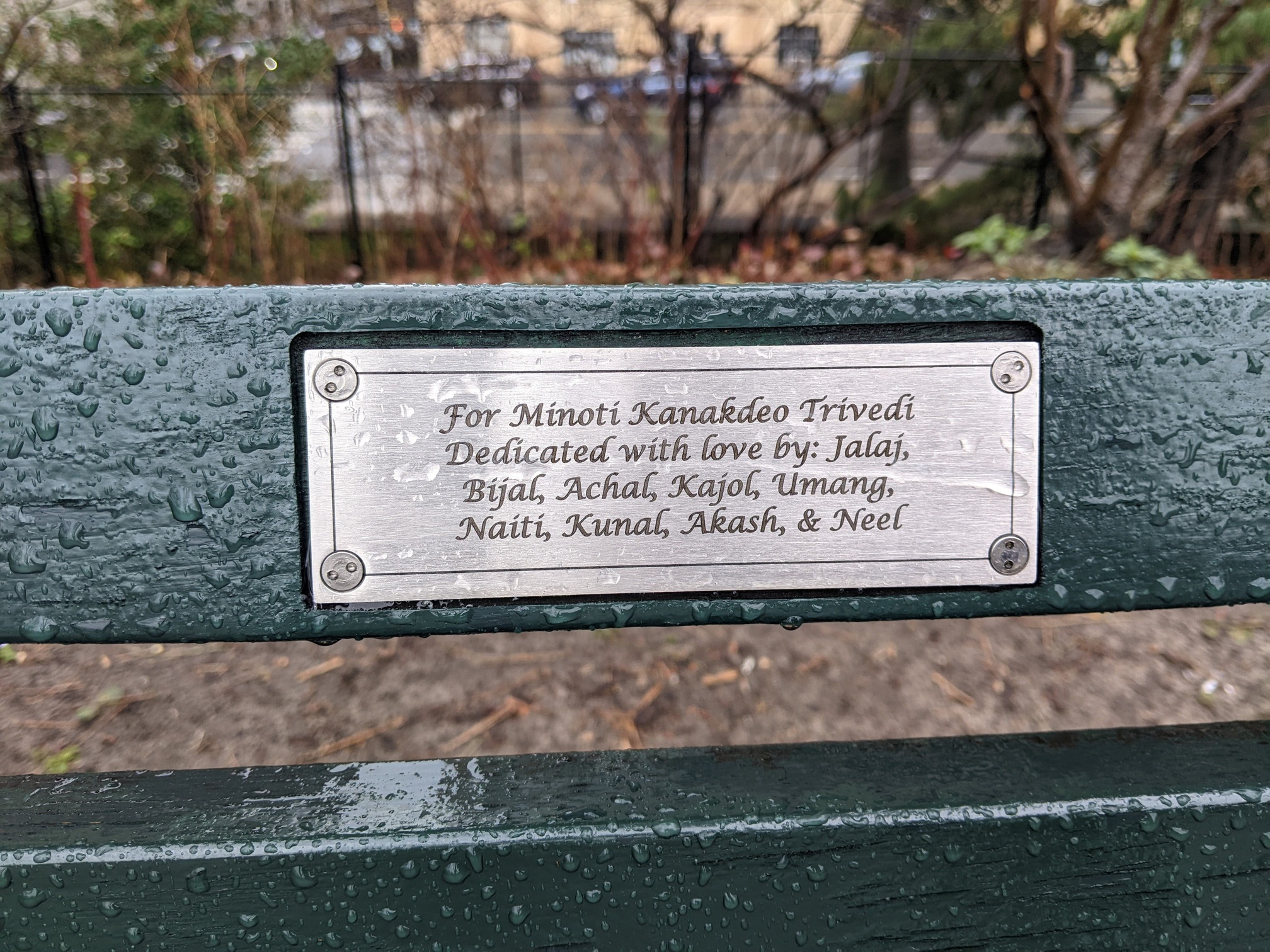 I saw this bench in Central Park