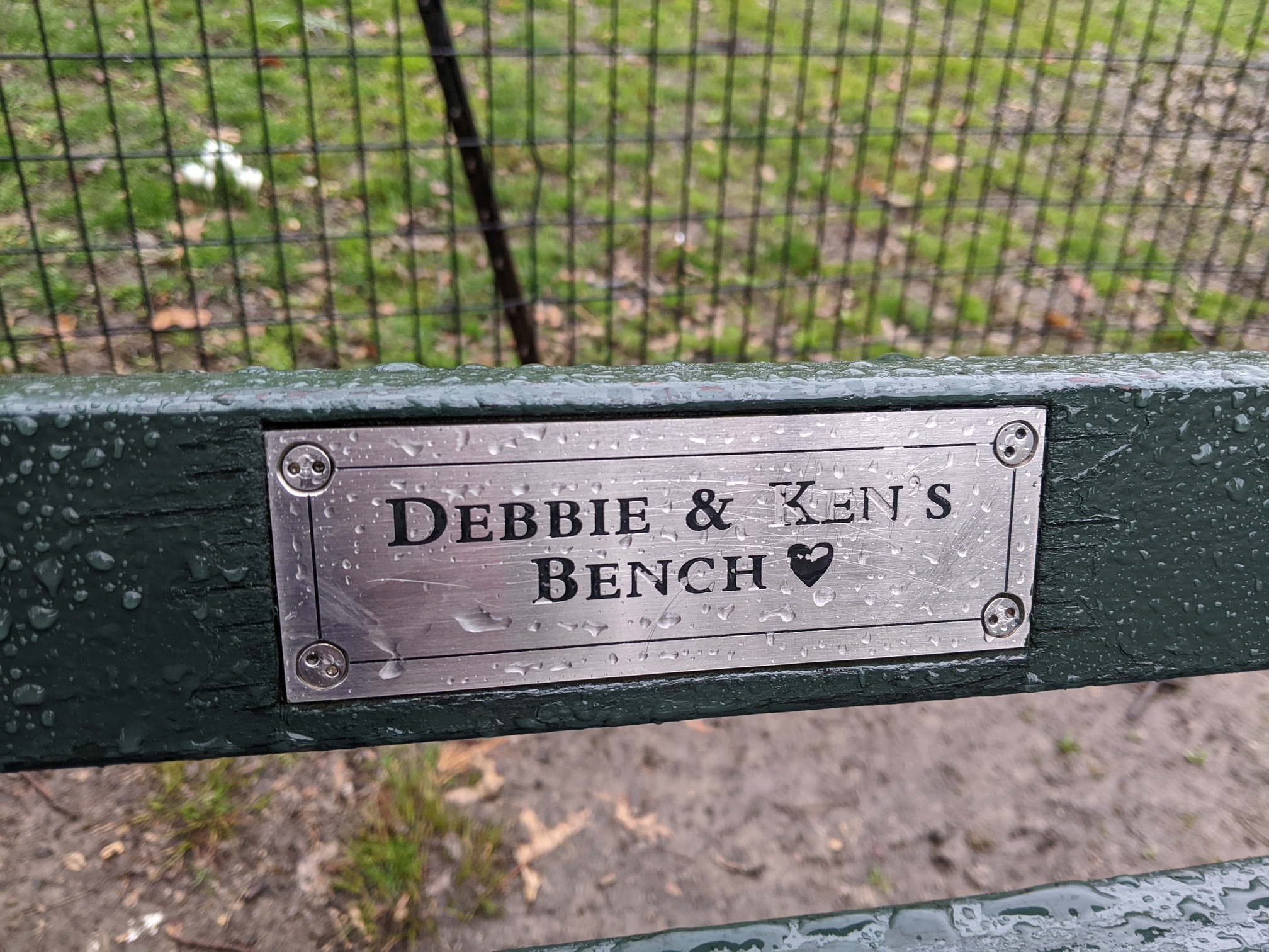 I saw this bench in Central Park