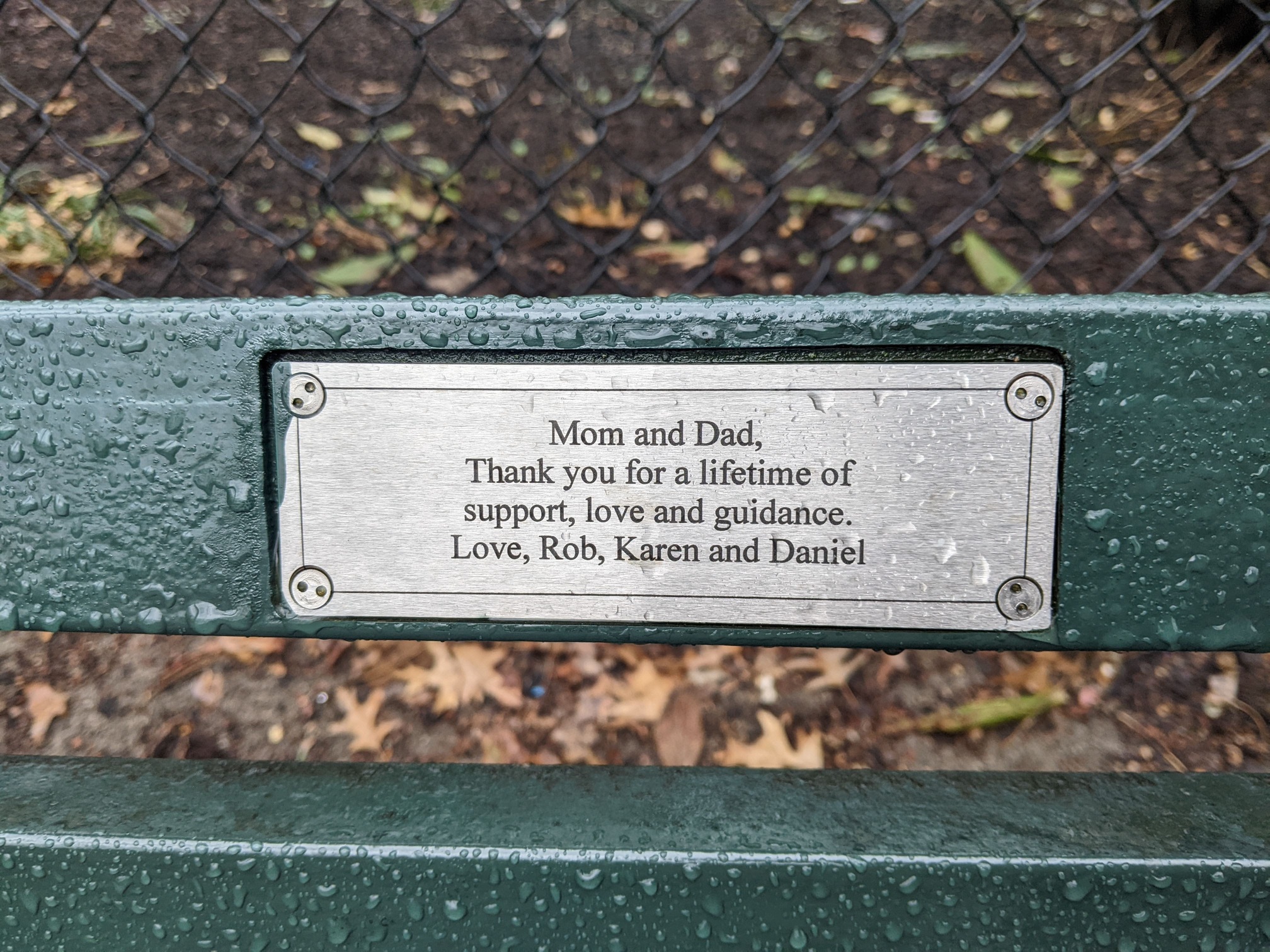 I saw this bench in Central Park