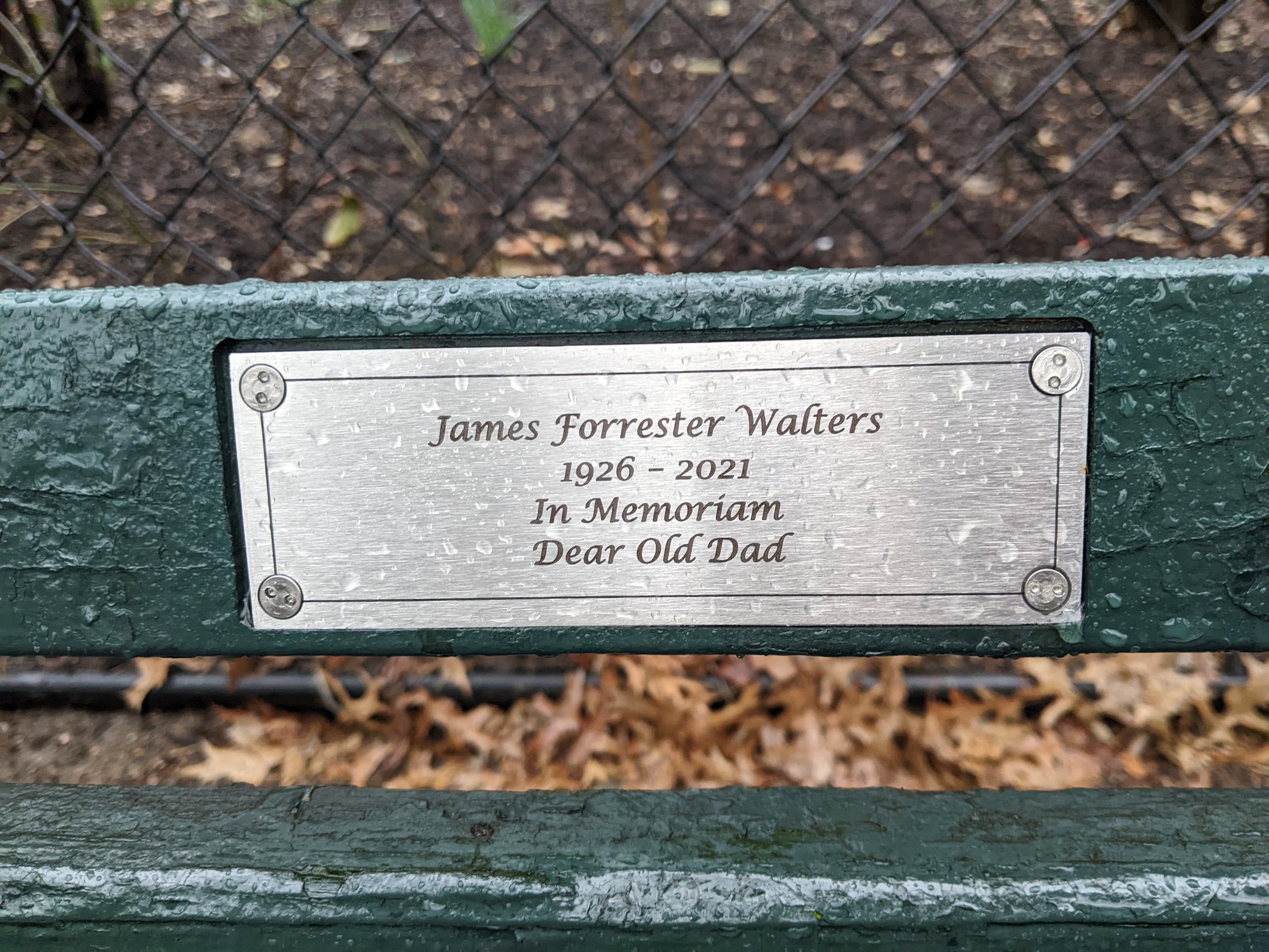 I saw this bench in Central Park