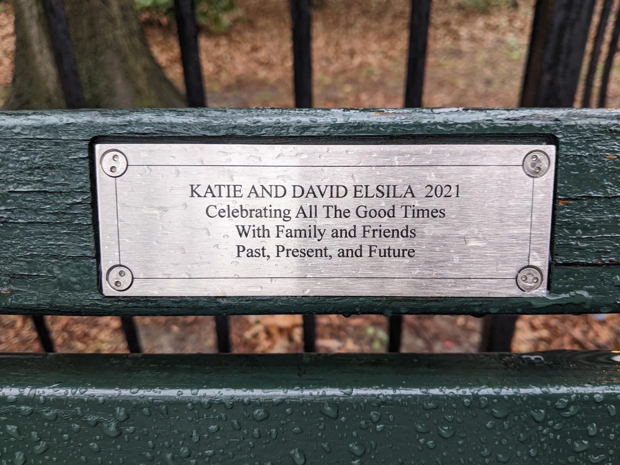 I saw this bench in Central Park