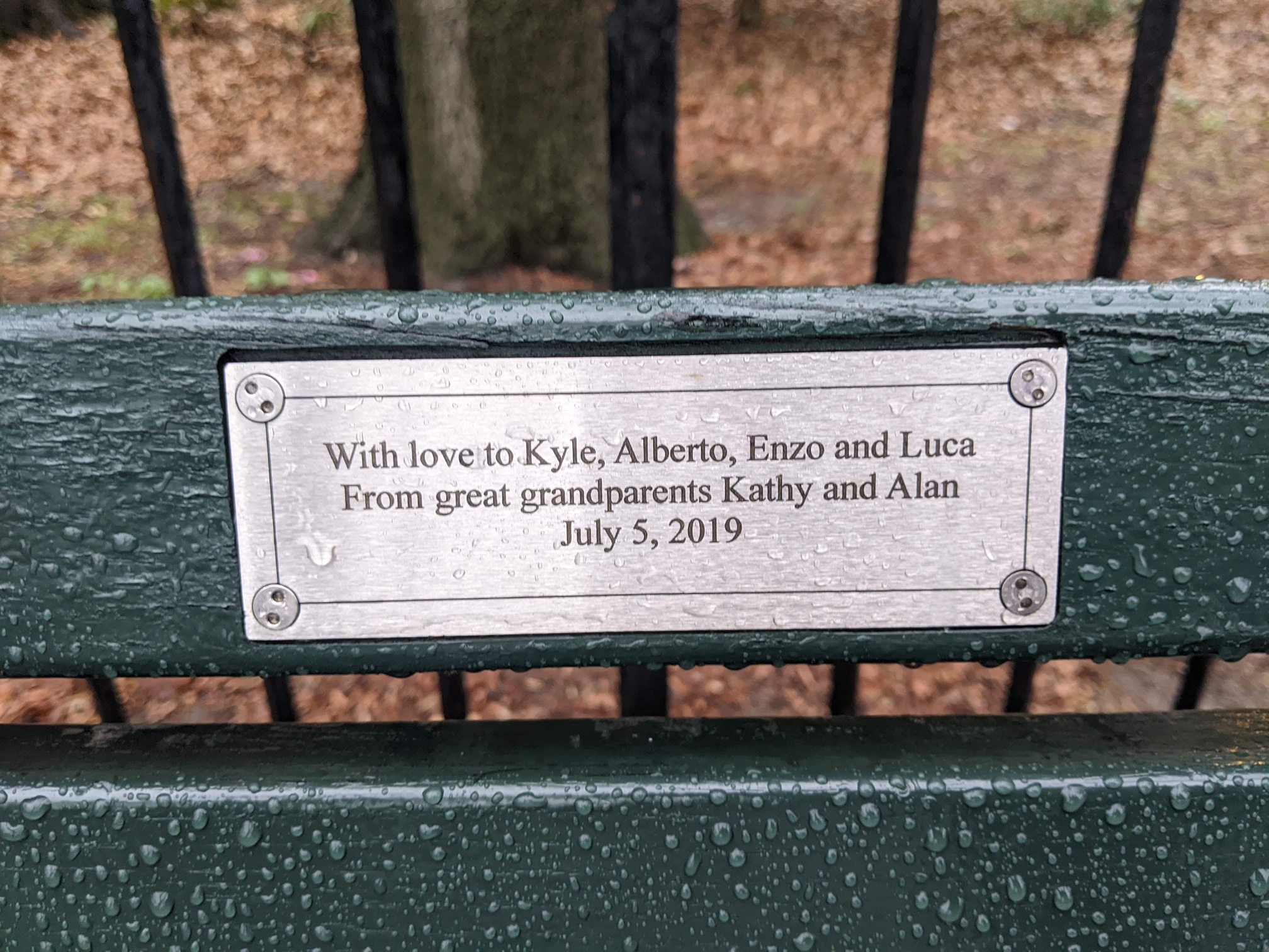 I saw this bench in Central Park