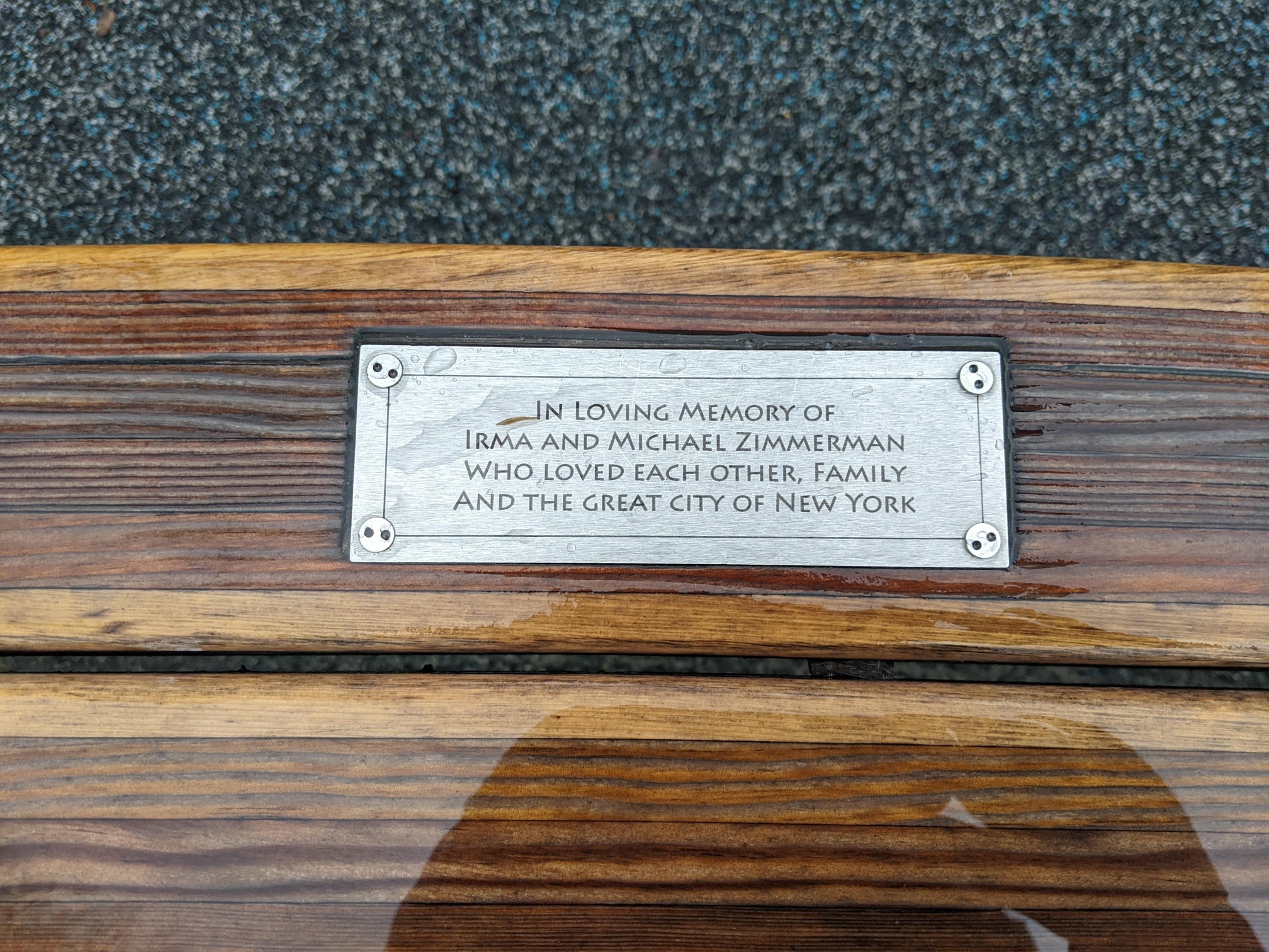 I saw this bench in Central Park