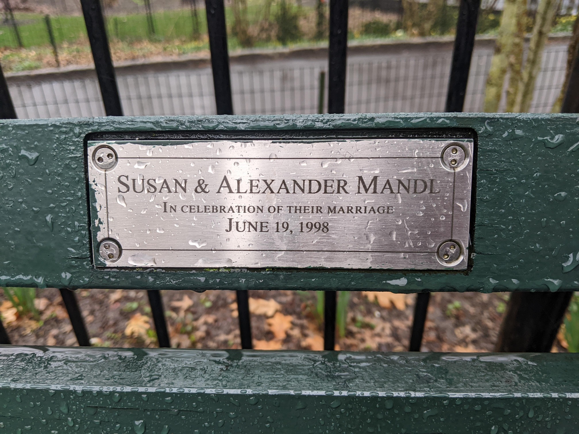 I saw this bench in Central Park