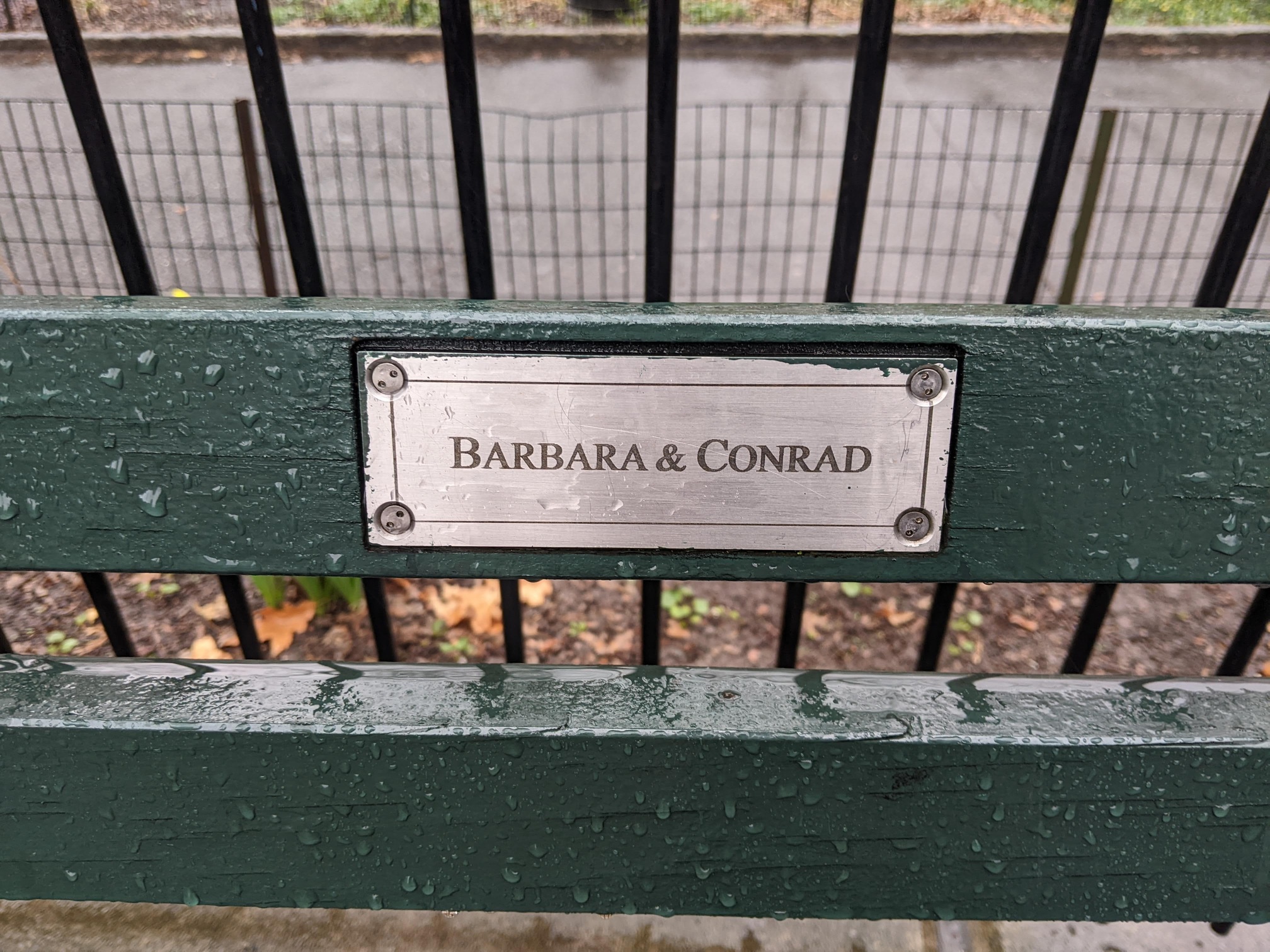 I saw this bench in Central Park