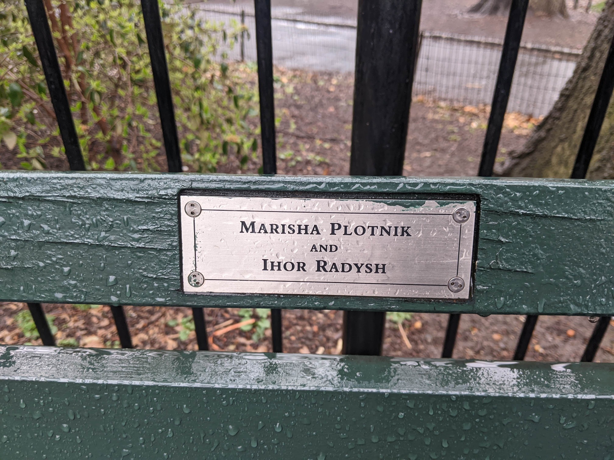 I saw this bench in Central Park