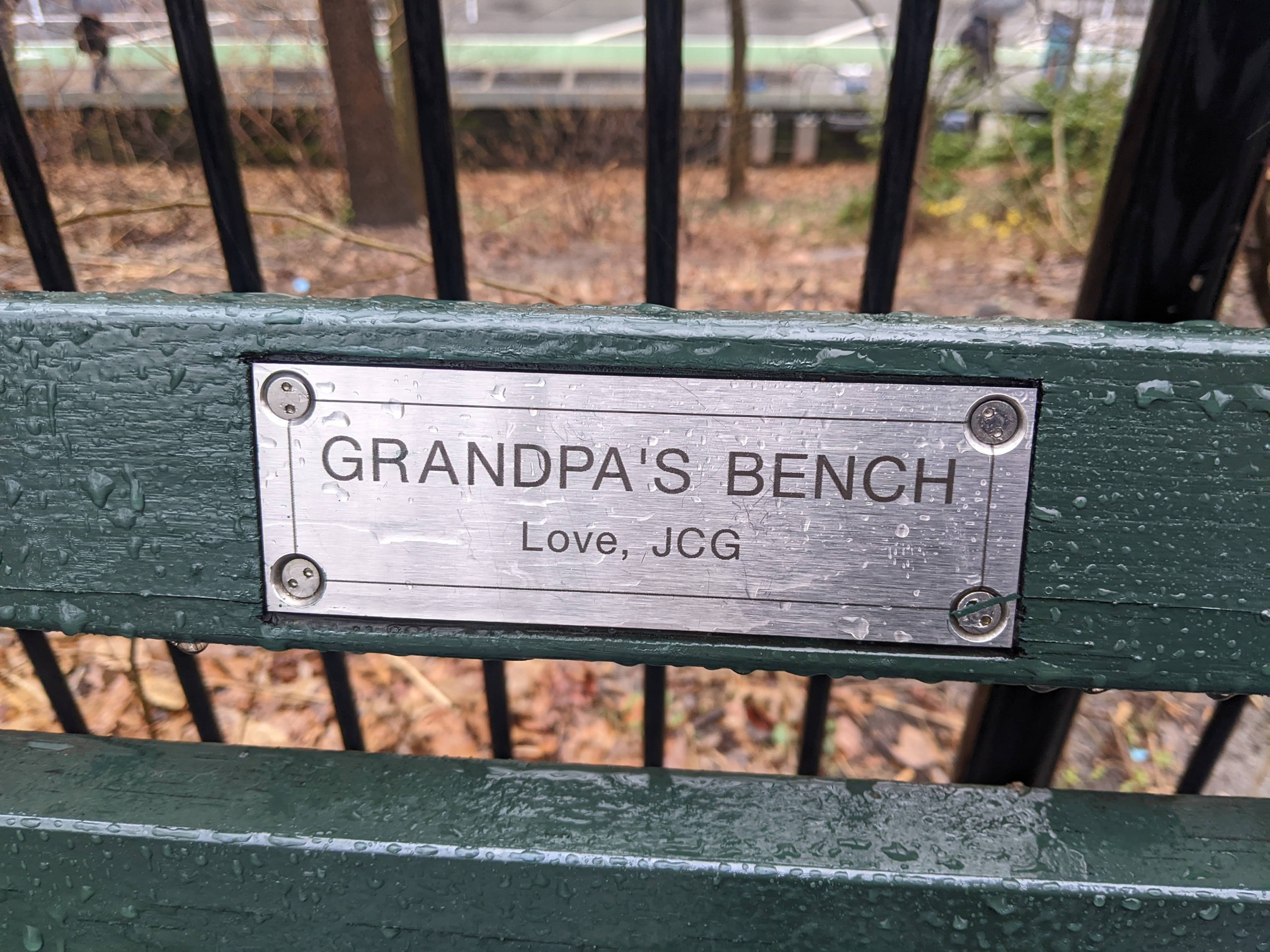 I saw this bench in Central Park