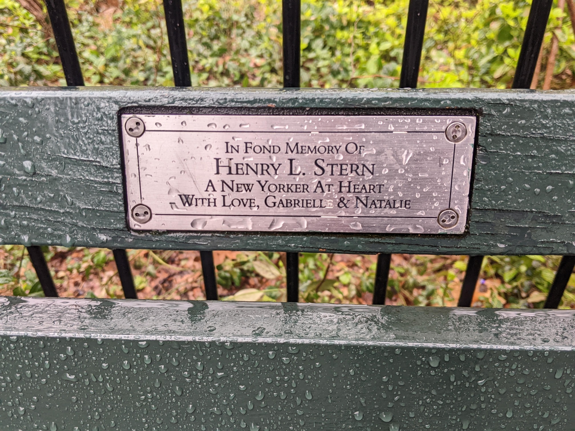 I saw this bench in Central Park