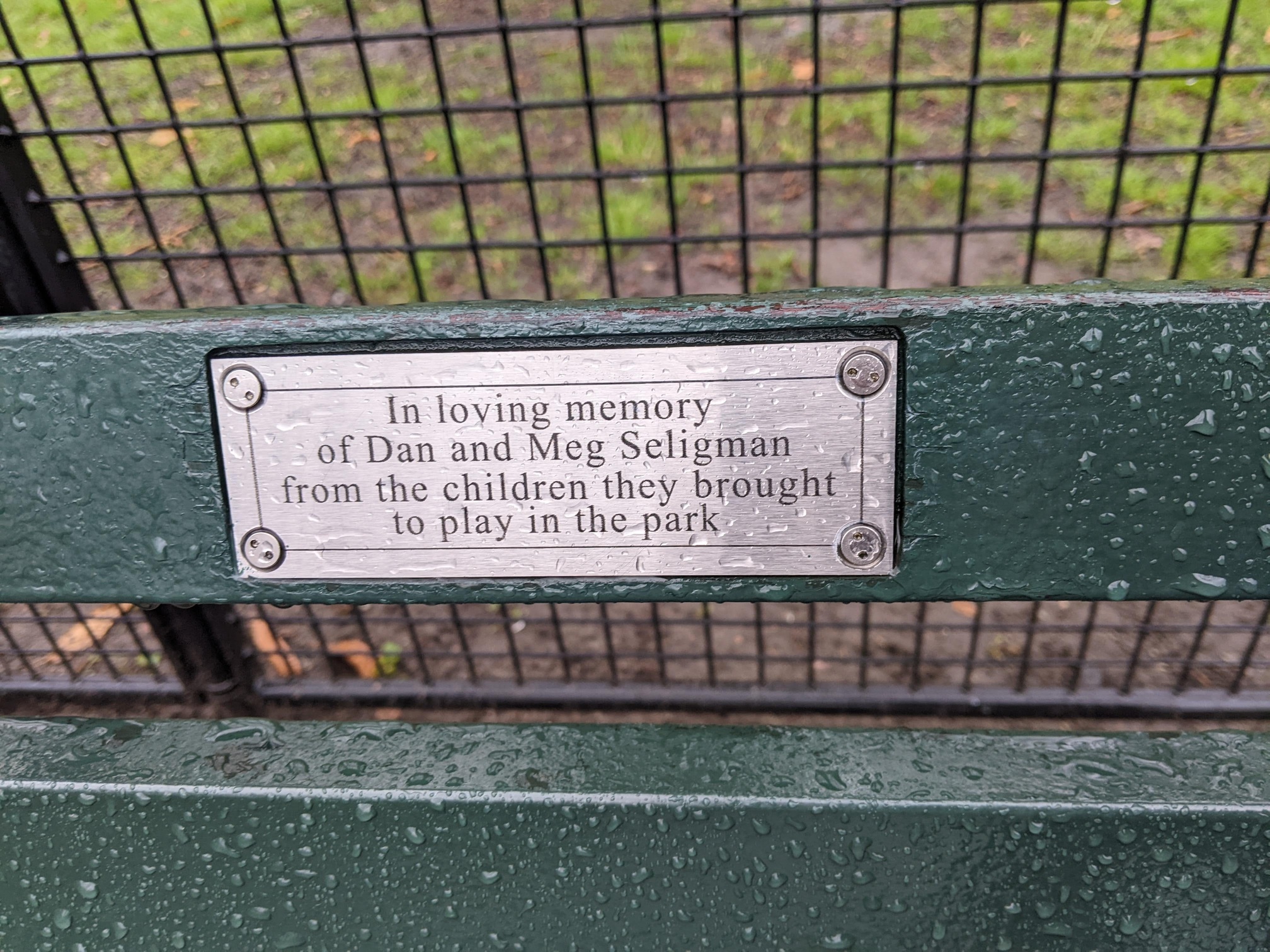 I saw this bench in Central Park