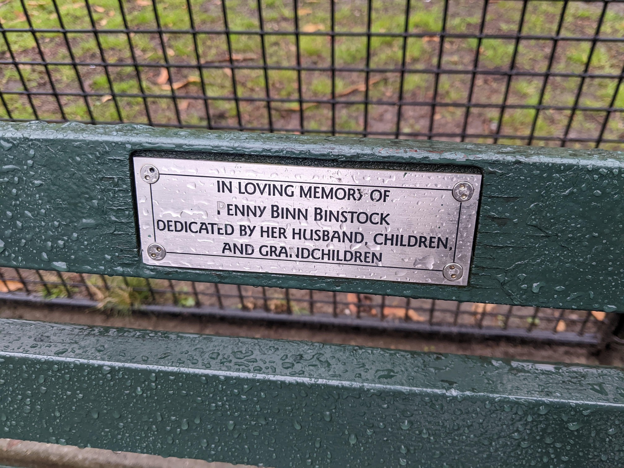 I saw this bench in Central Park