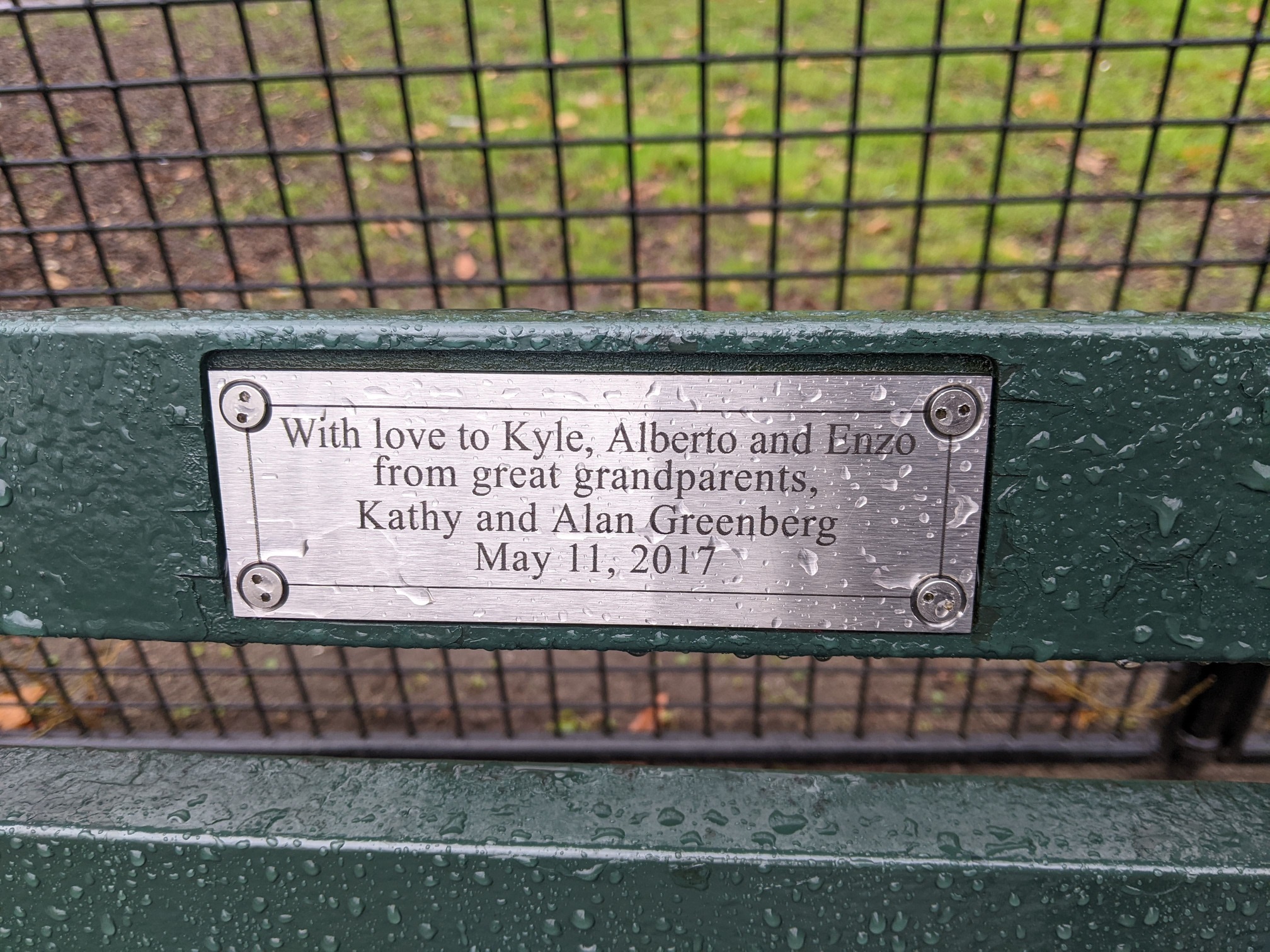 I saw this bench in Central Park