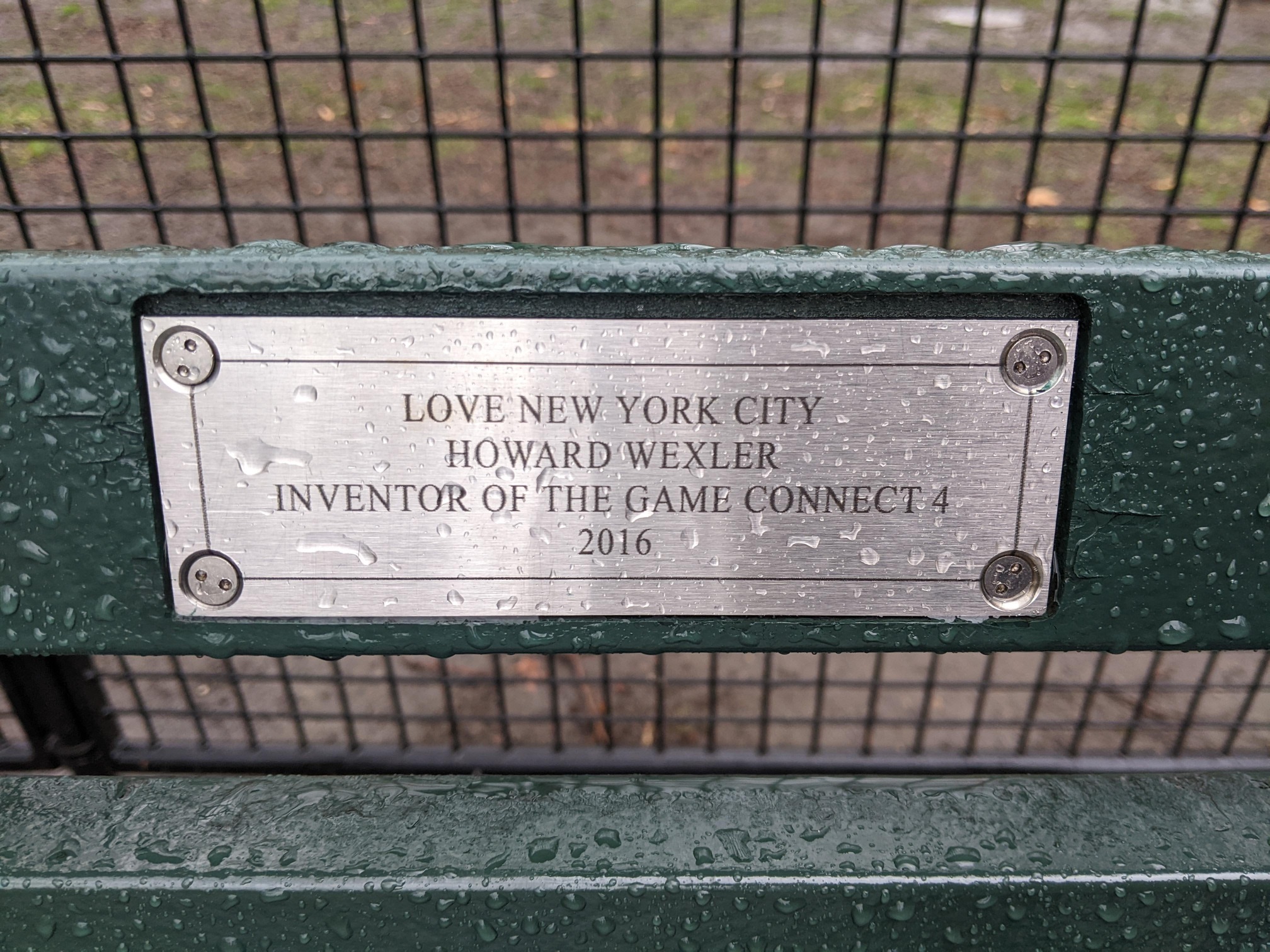 I saw this bench in Central Park