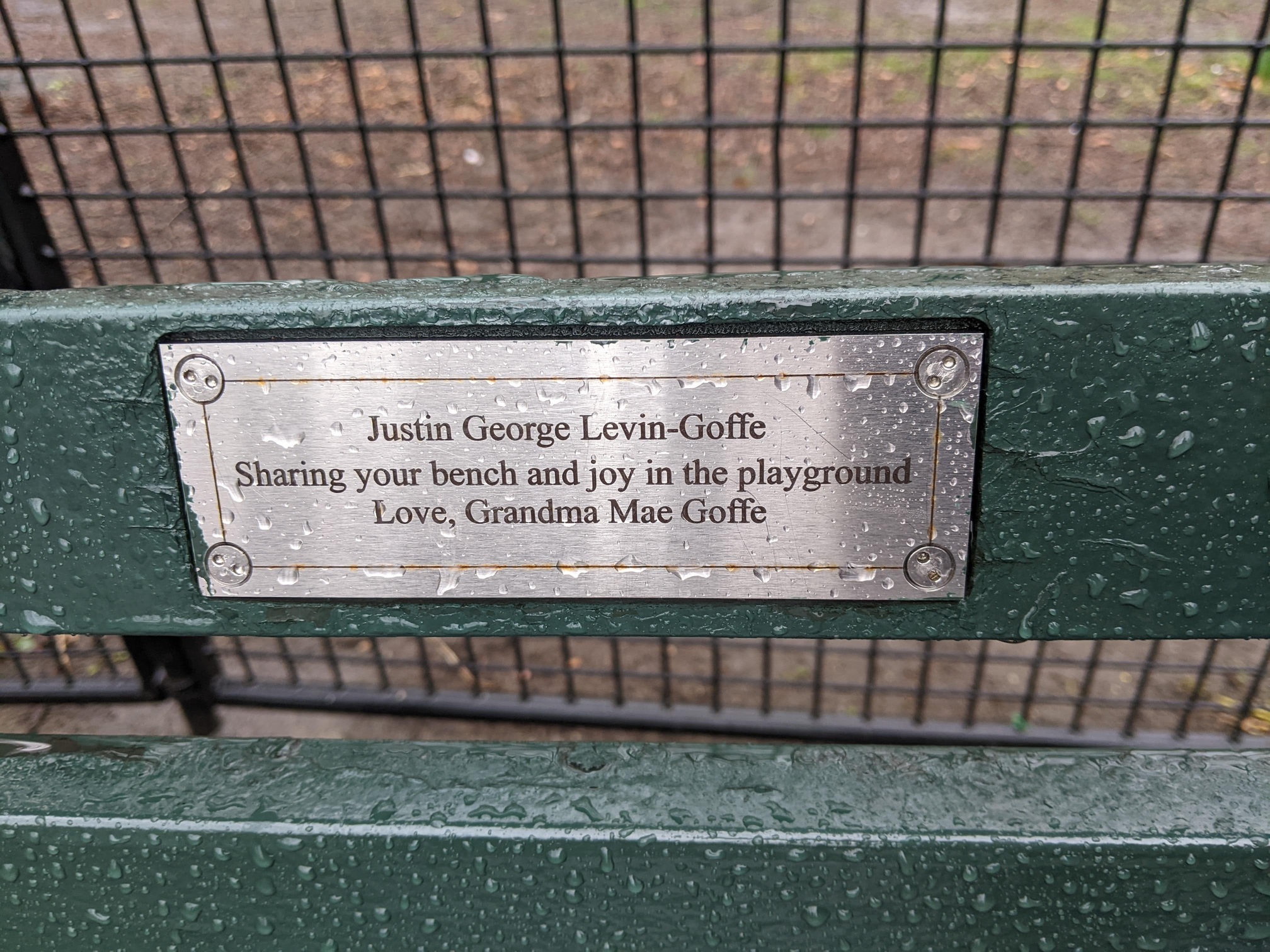 I saw this bench in Central Park