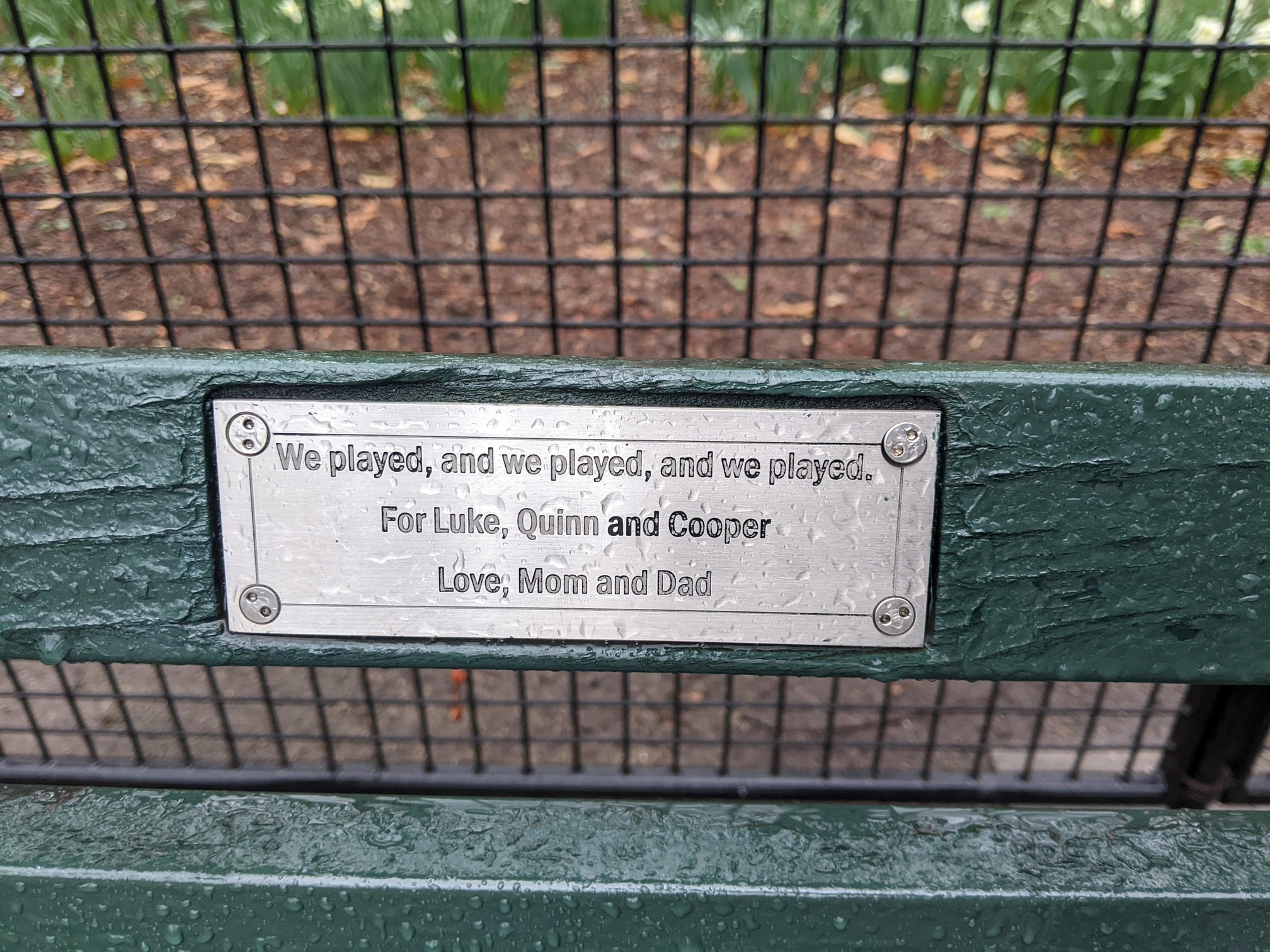 I saw this bench in Central Park