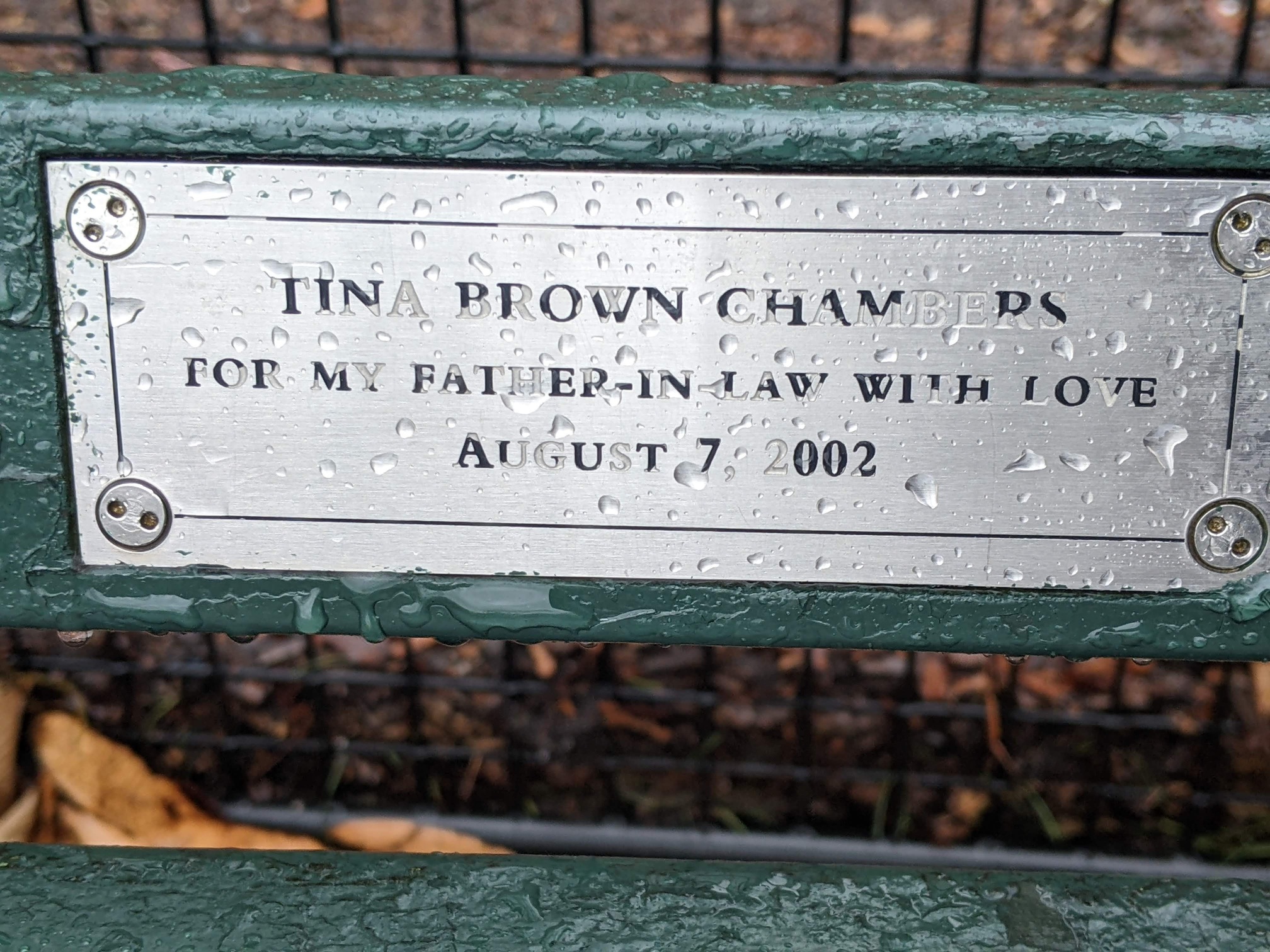 I saw this bench in Central Park