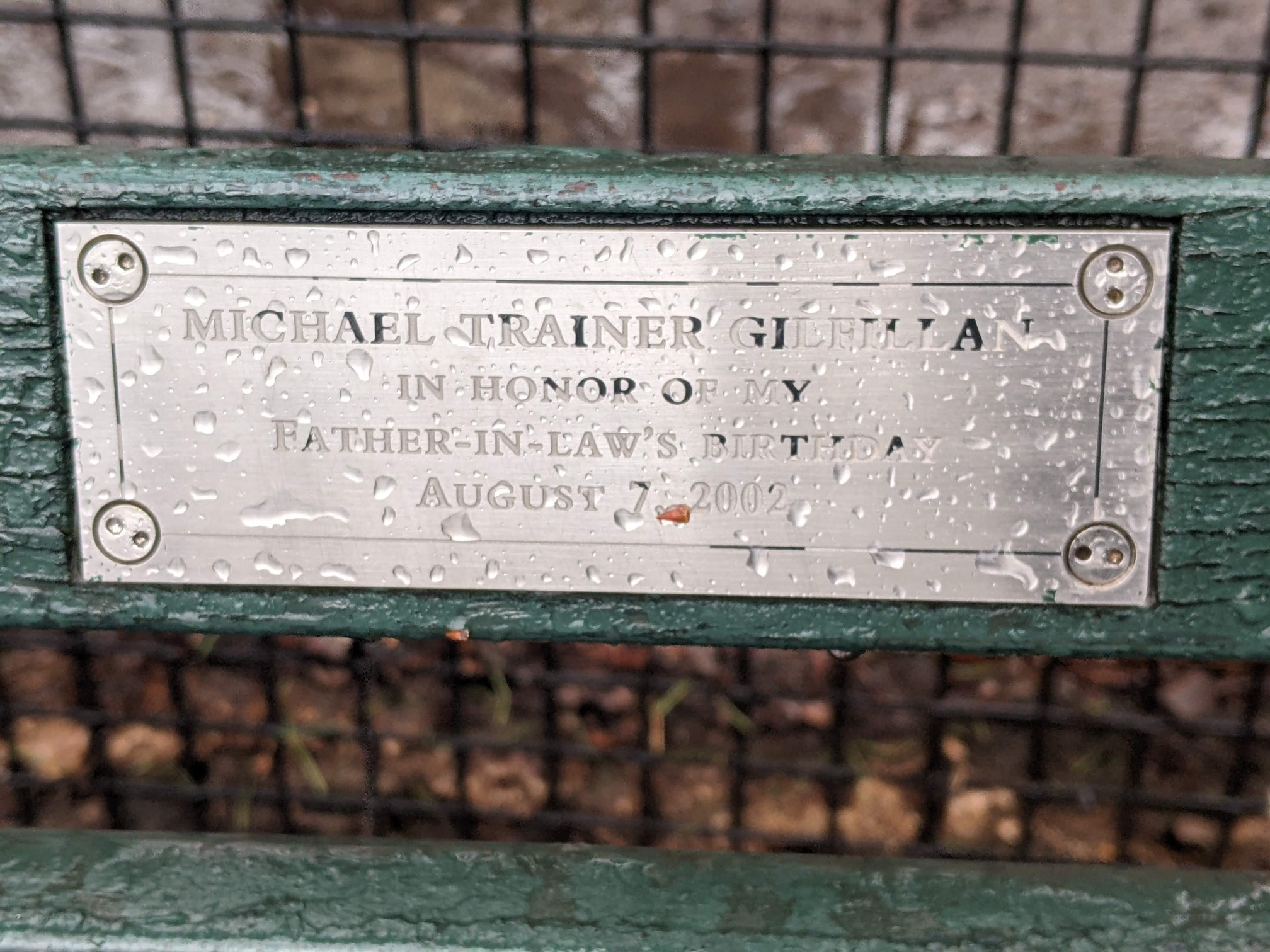 I saw this bench in Central Park