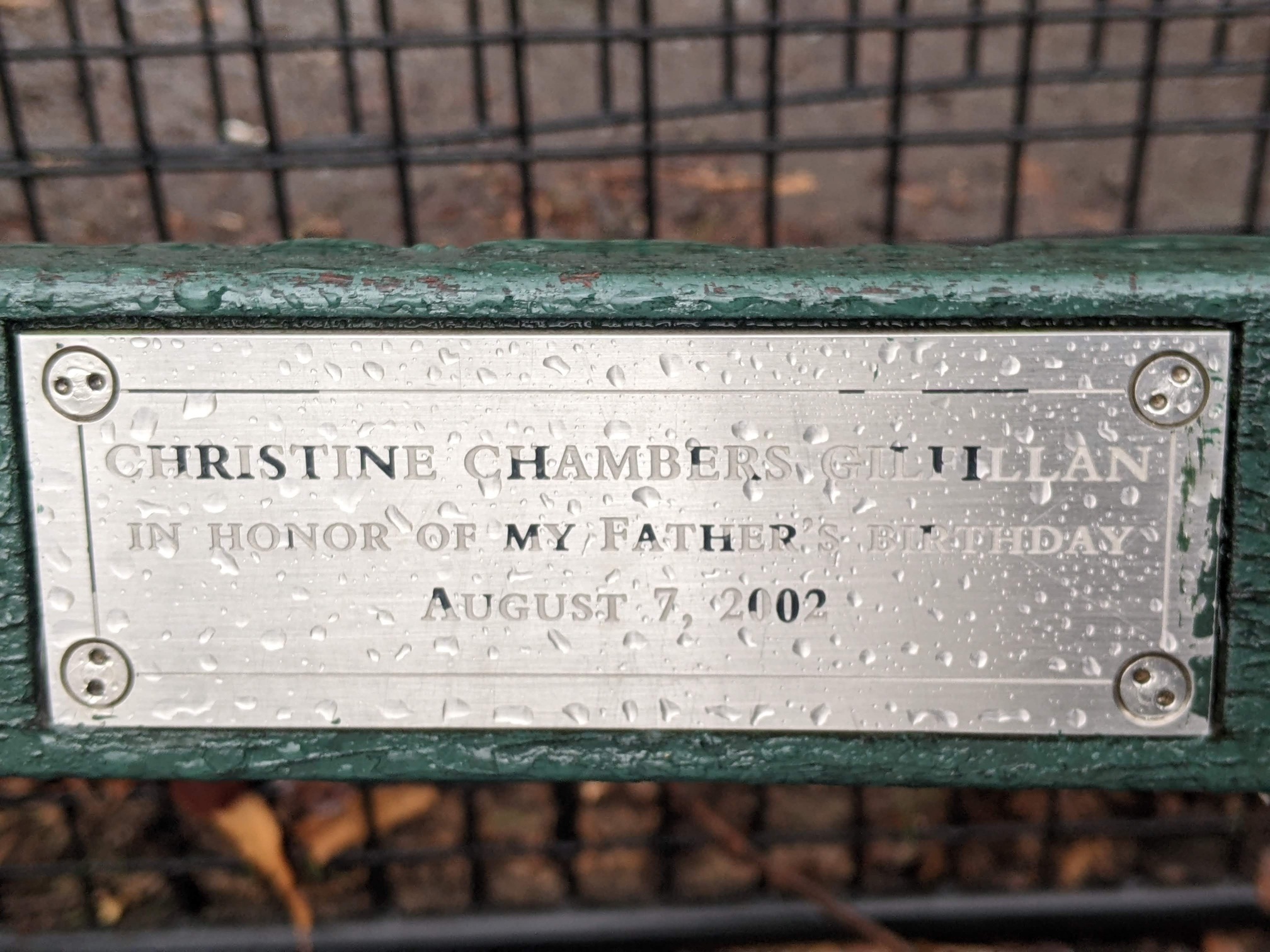 I saw this bench in Central Park