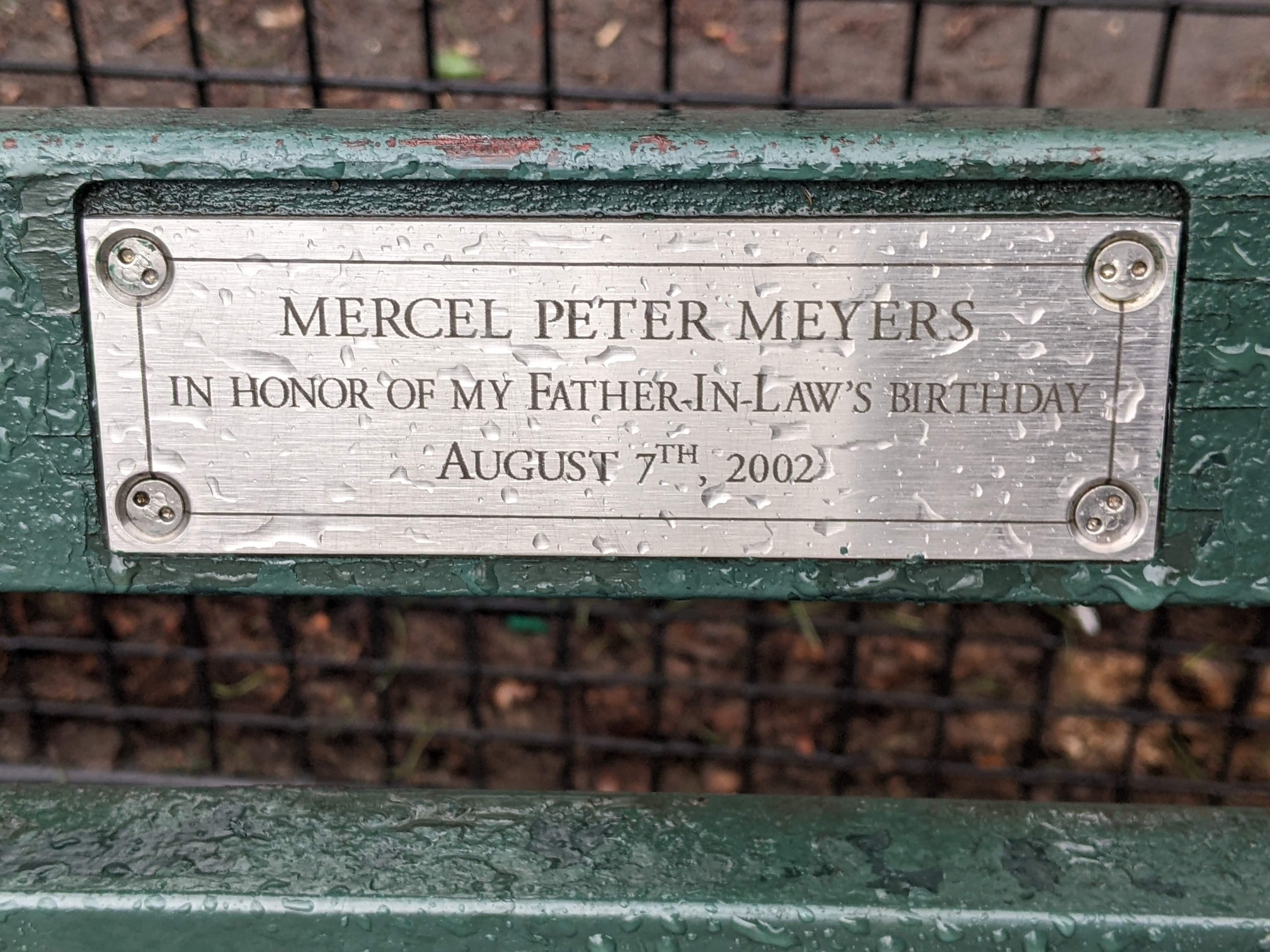 I saw this bench in Central Park