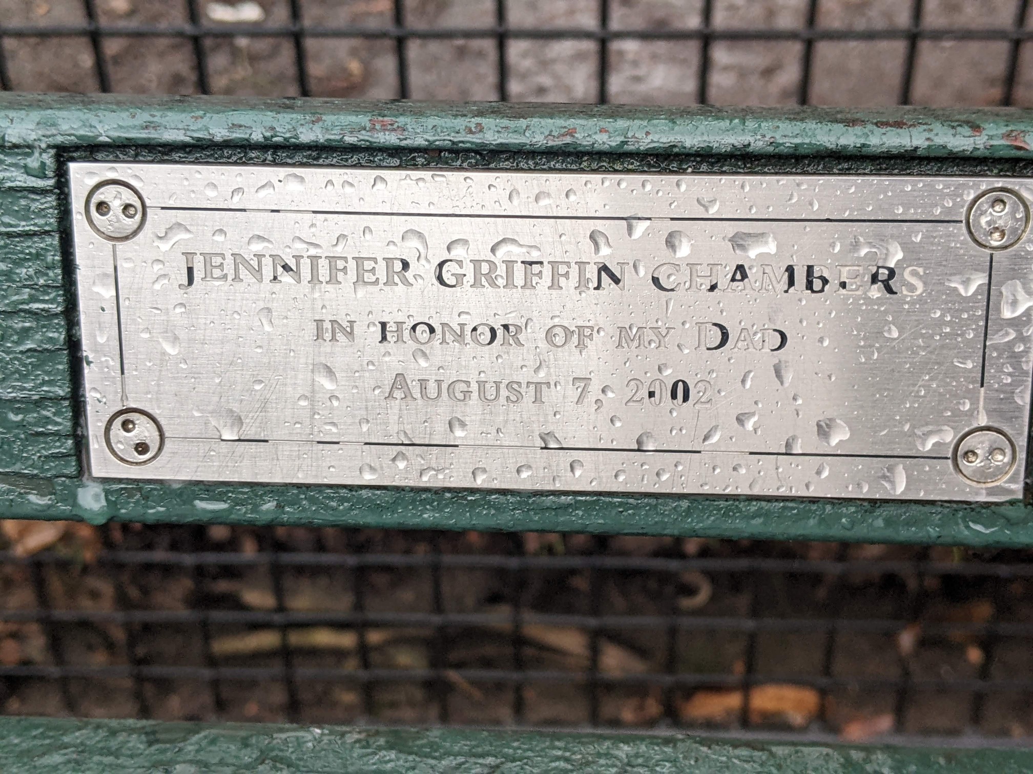 I saw this bench in Central Park