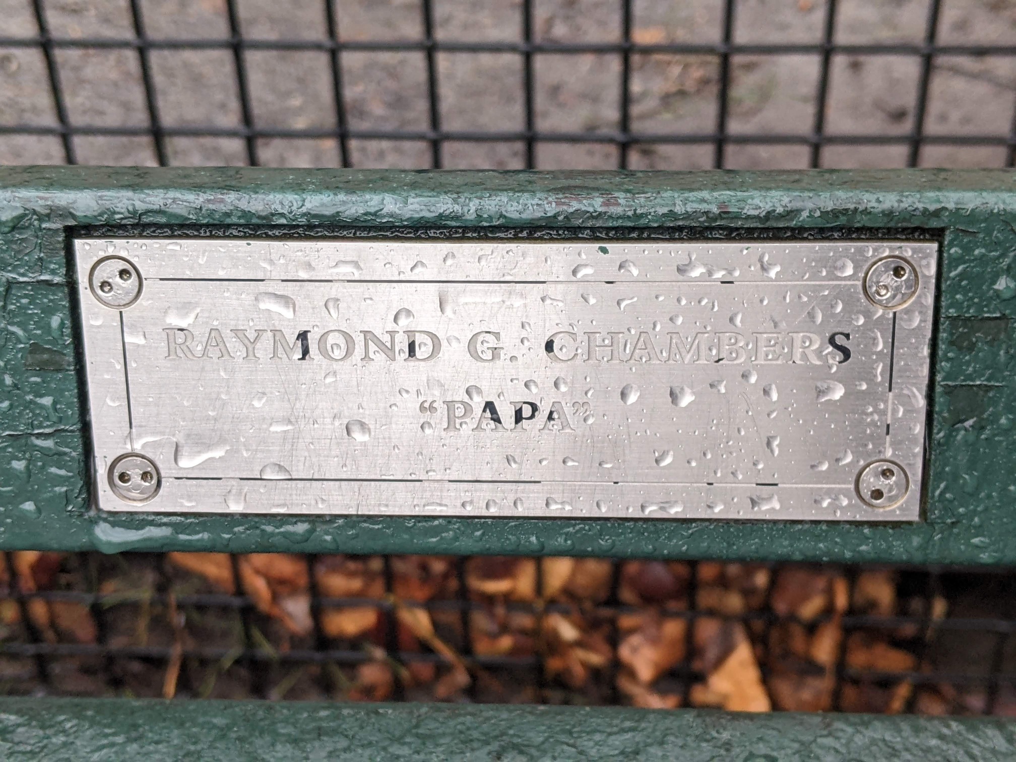 I saw this bench in Central Park