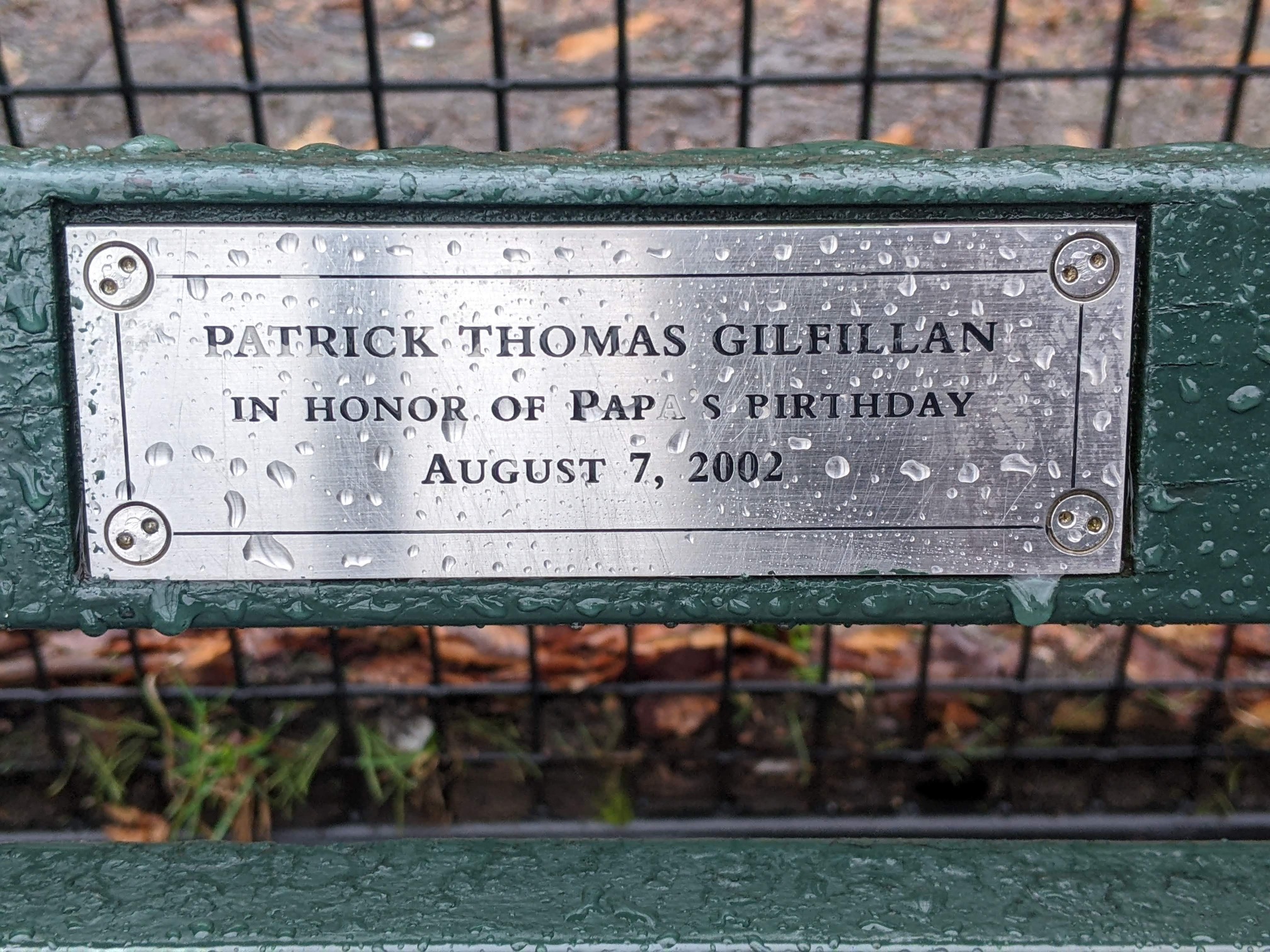 I saw this bench in Central Park