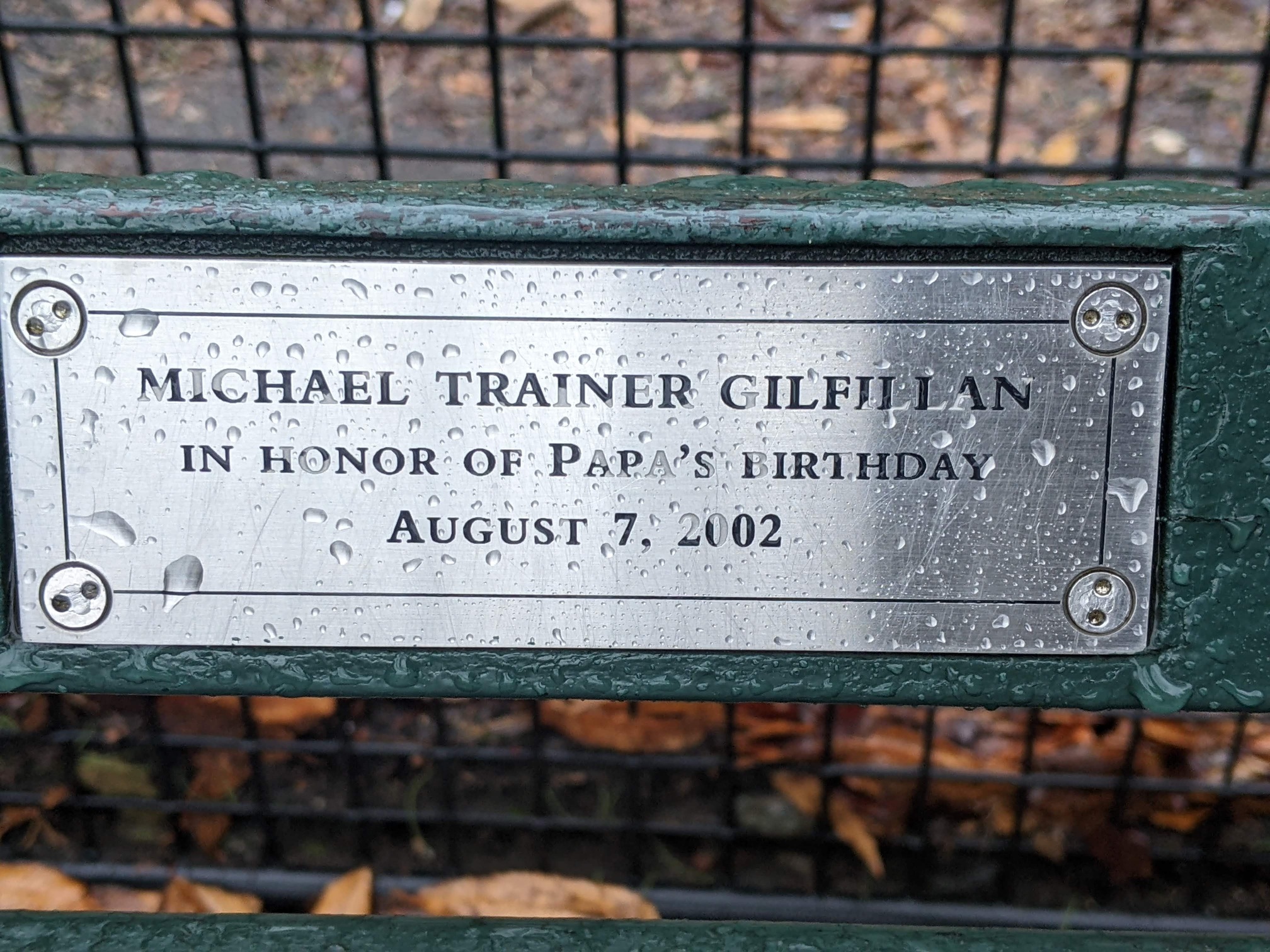 I saw this bench in Central Park