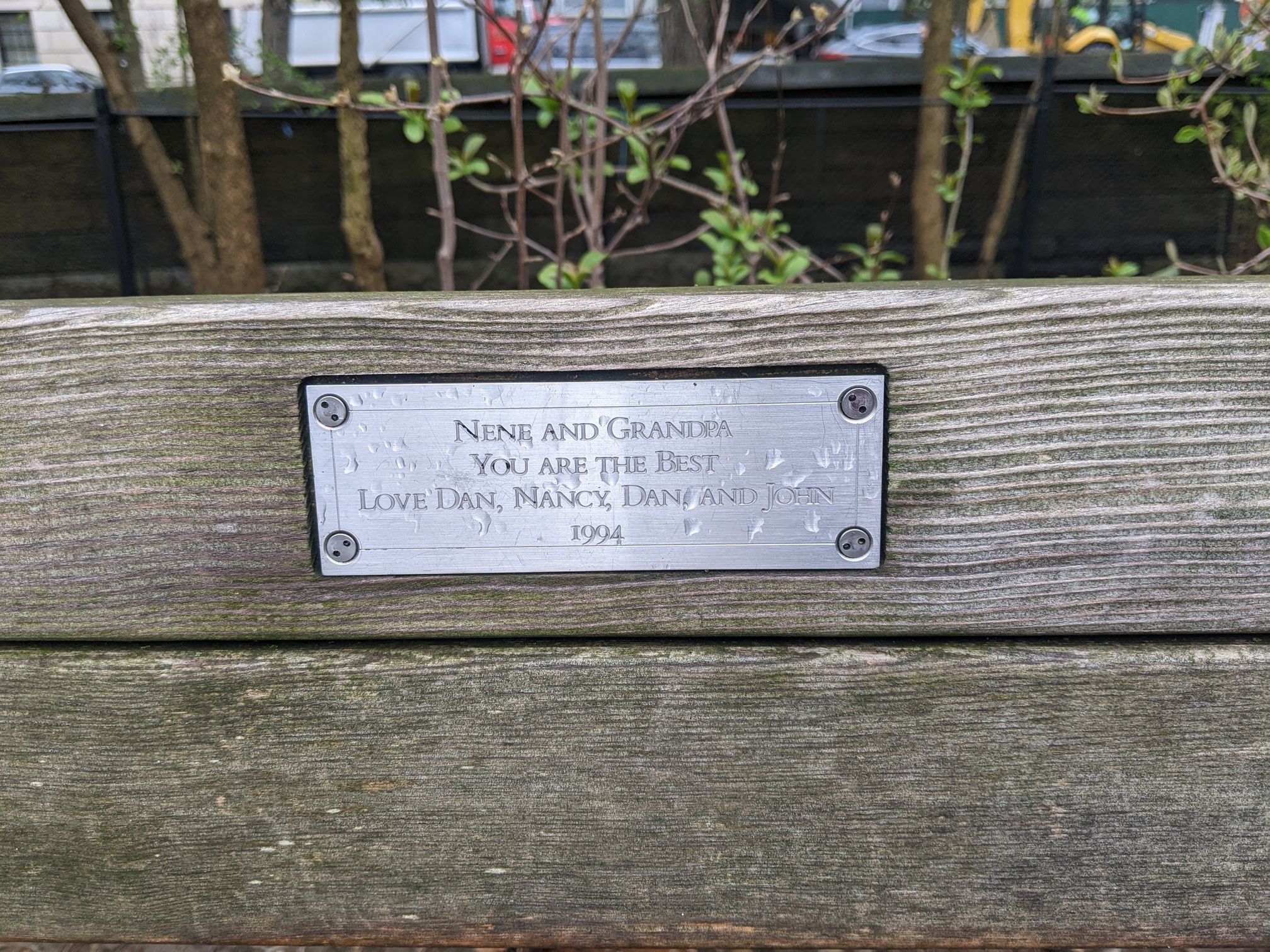 I saw this bench in Central Park