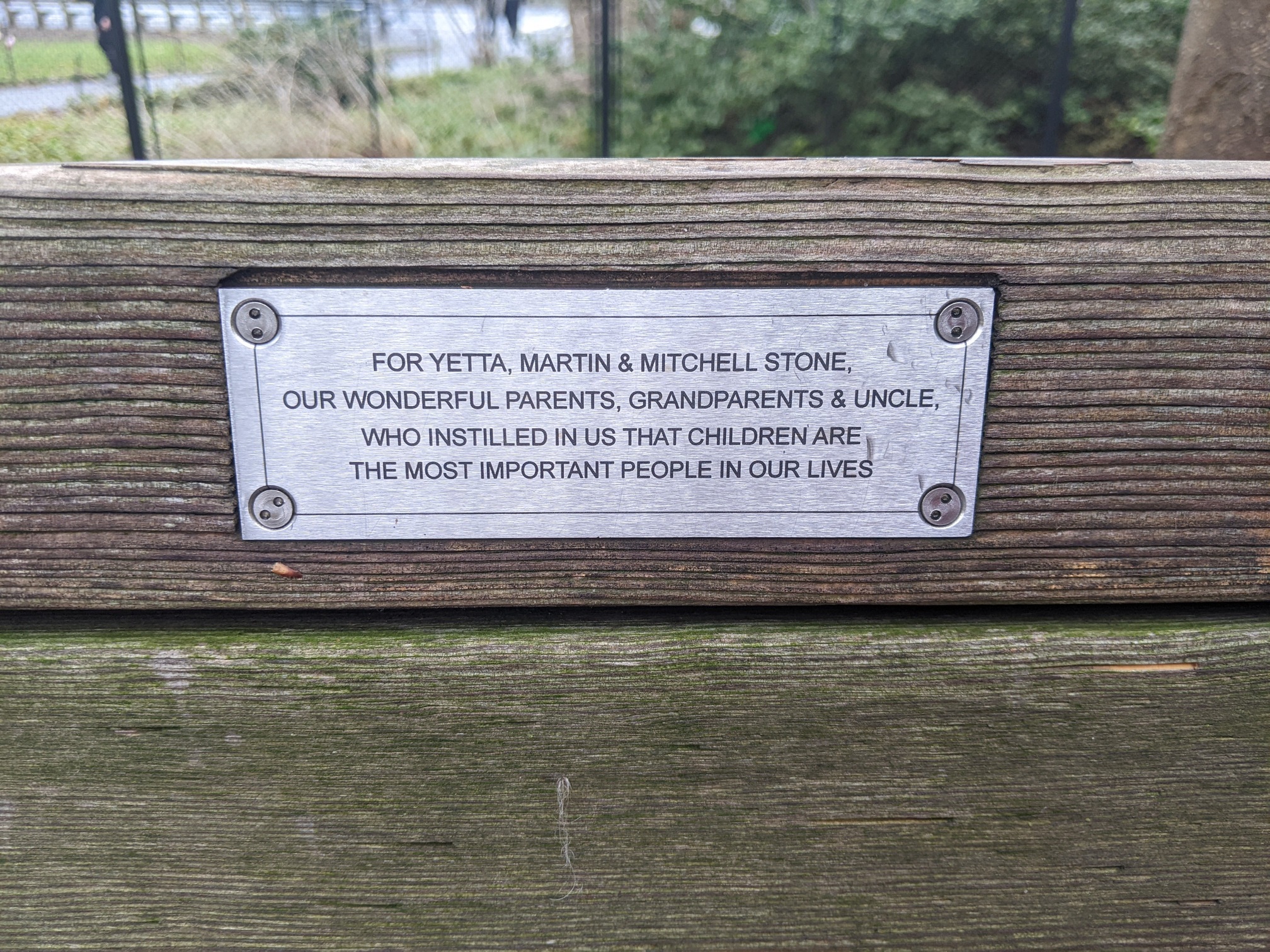 I saw this bench in Central Park