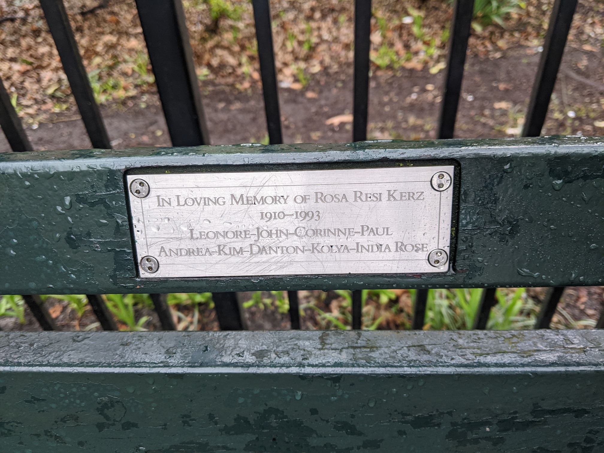 I saw this bench in Central Park