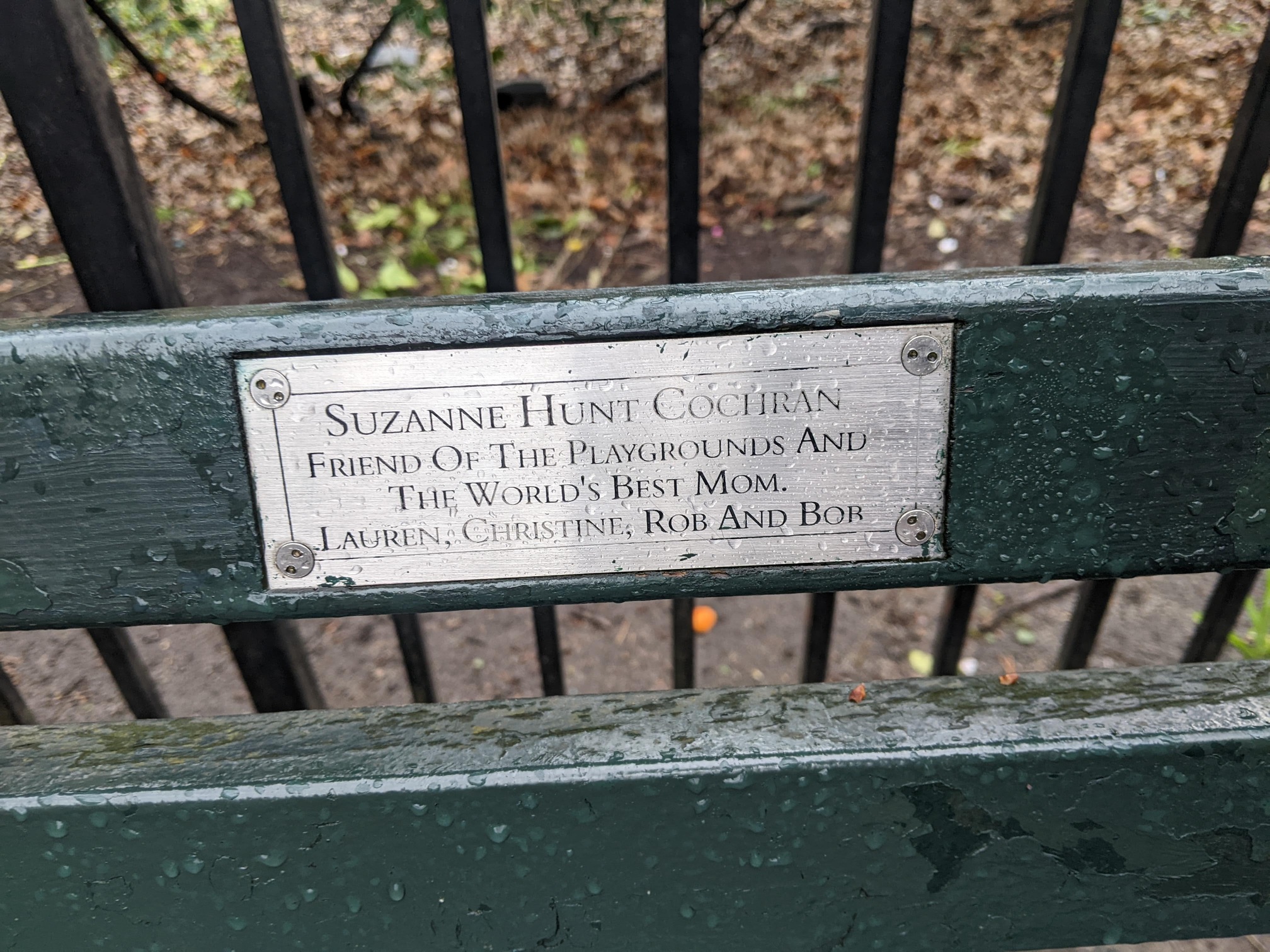 I saw this bench in Central Park